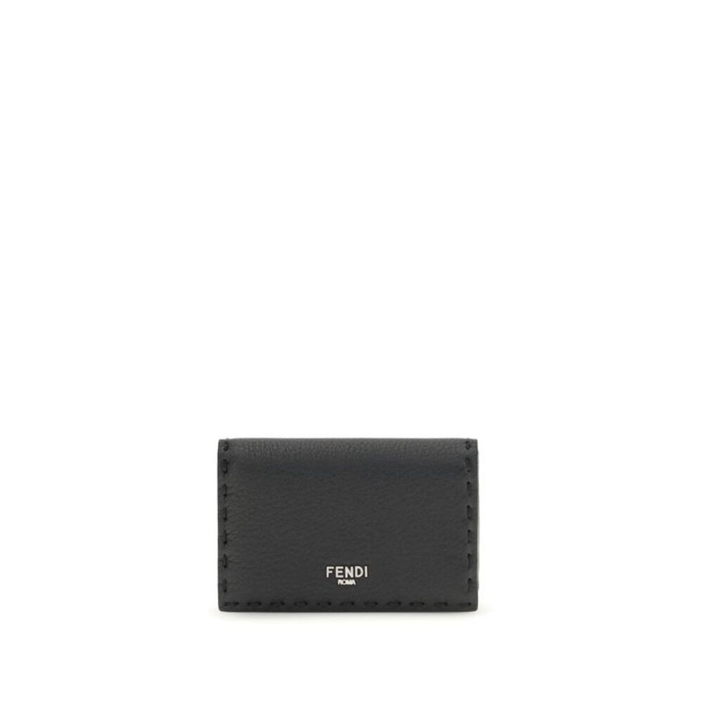 Fendi Black Calf Leather Bos Taurus Men's Wallet